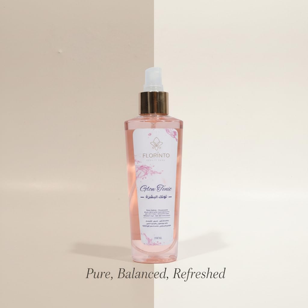 FLORÍNTO Facial Toner – Refreshing & Hydrating Toner with Dead Sea Minerals, Rose Water, Aloe Vera & Herbal Extracts – Balances Skin pH, Refines Pores & Soothes Sensitive Skin – 185 ml