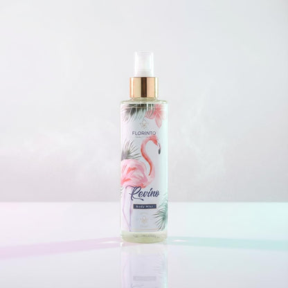 FLORÍNTO Body Mist – 24-Hour Freshness with Aloe Vera Gel – Hydrating, Aluminum-Free & Paraben-Free Spray for Sensitive Skin – Soothing, Non-Sticky & Gentle Formula – 200 ml (Riveno)