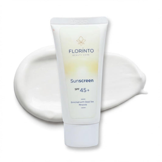 FLORÍNTO Sunscreen – Daily Moisturizing Sun Protection with Dead Sea Minerals, Aloe Vera & Vitamin E – Broad Spectrum SPF for UVA/UVB Rays – Hydrating, Non-Greasy & Gentle for All Skin Types – 50 ml