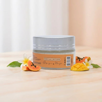 FLORÍNTO Special Butter – Brightening & Softening Cream for Underarm & Bikini Line – With Shea Butter, Vitamin E & Natural Oils – Gentle Hydration for Sensitive Skin – 40g (Papaya & Mango)