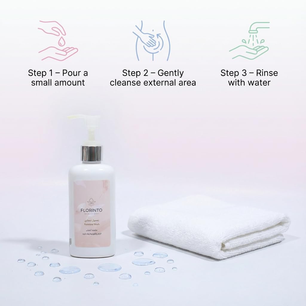 FLORÍNTO Intimate Hygiene Wash – pH Balanced Gentle Daily Cleanser with Honey, Sage, Chamomile & Dead Sea Minerals – Soothing, Refreshing & Non-Irritating Feminine Wash – 200 ml