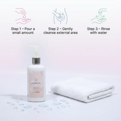 FLORÍNTO Intimate Hygiene Wash – pH Balanced Gentle Daily Cleanser with Honey, Sage, Chamomile & Dead Sea Minerals – Soothing, Refreshing & Non-Irritating Feminine Wash – 200 ml