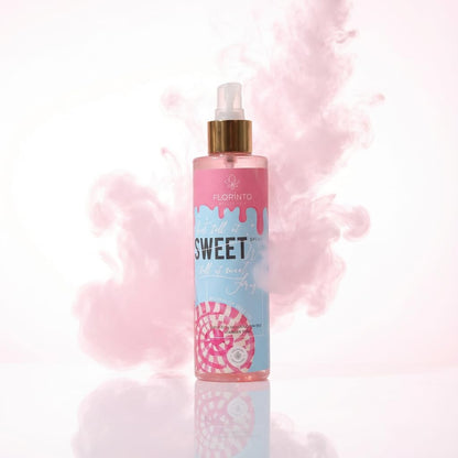 FLORÍNTO Body Mist – 24-Hour Freshness with Aloe Vera Gel – Hydrating, Aluminum-Free & Paraben-Free Spray for Sensitive Skin – Soothing, Non-Sticky & Gentle Formula – 200 ml (Sweet)