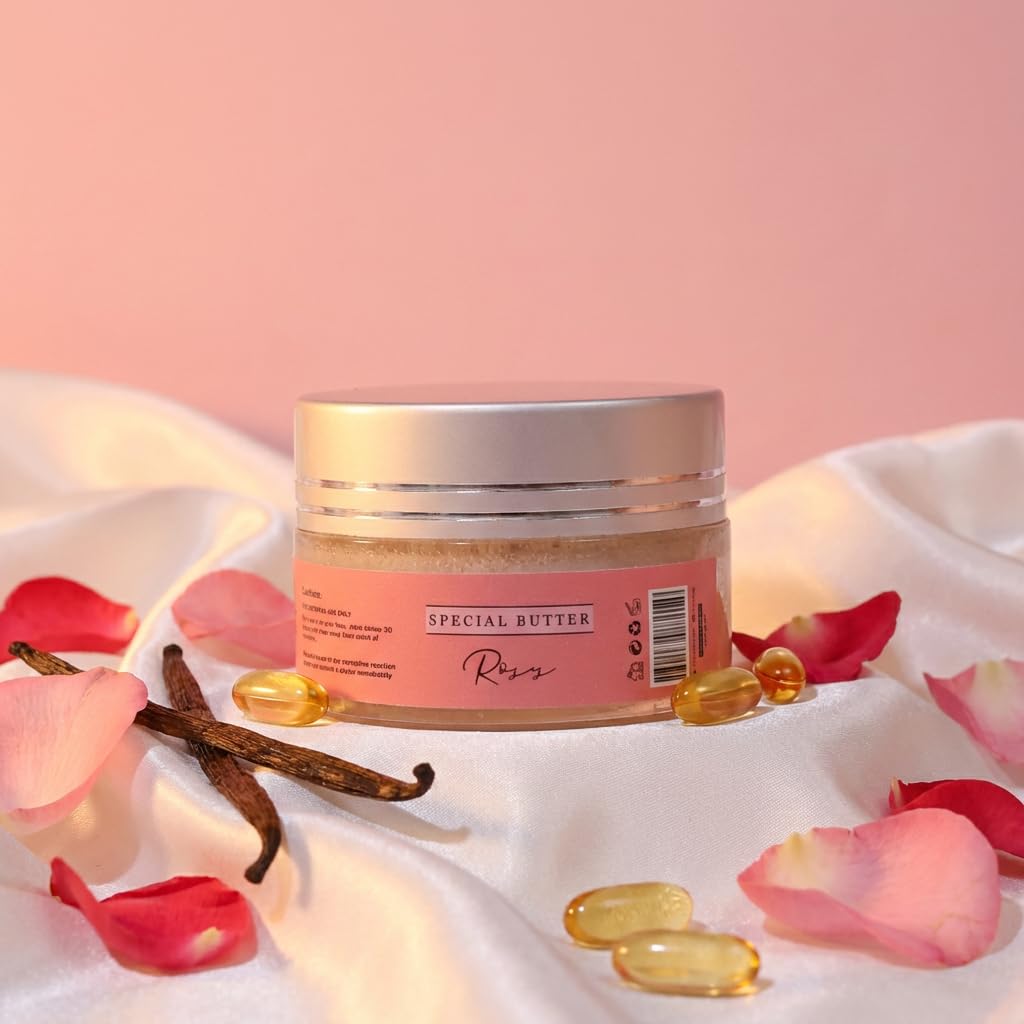 FLORÍNTO Special Butter – Brightening & Softening Cream for Underarm & Bikini Line – With Shea Butter, Vitamin E & Natural Oils – Gentle Hydration for Sensitive Skin – 40g (Rose)