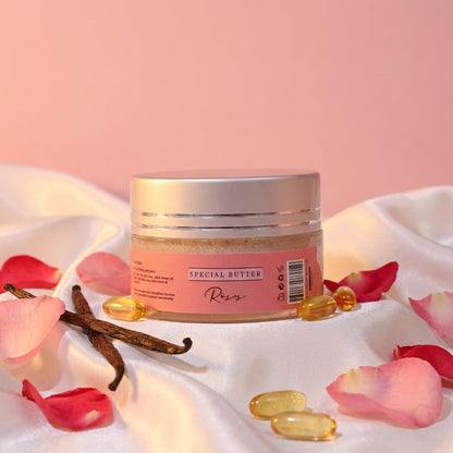 FLORÍNTO Special Butter – Brightening & Softening Cream for Underarm & Bikini Line – With Shea Butter, Vitamin E & Natural Oils – Gentle Hydration for Sensitive Skin – 40g (Rose)