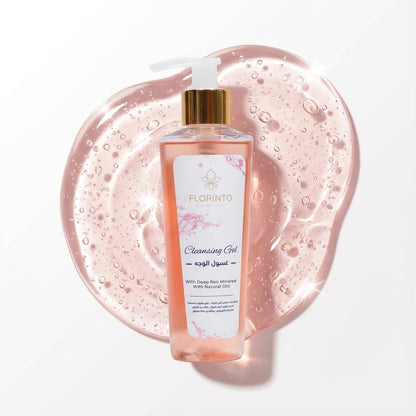 FLORÍNTO Cleansing Gel – Daily Facial Cleanser with Fruit Extracts, Vitamin B5, Honey & Dead Sea Minerals – Gently Removes Makeup & Impurities – Hydrating, Soothing & Purifying – 180 ml