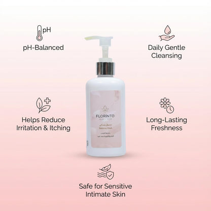 FLORÍNTO Intimate Hygiene Wash – pH Balanced Gentle Daily Cleanser with Honey, Sage, Chamomile & Dead Sea Minerals – Soothing, Refreshing & Non-Irritating Feminine Wash – 200 ml