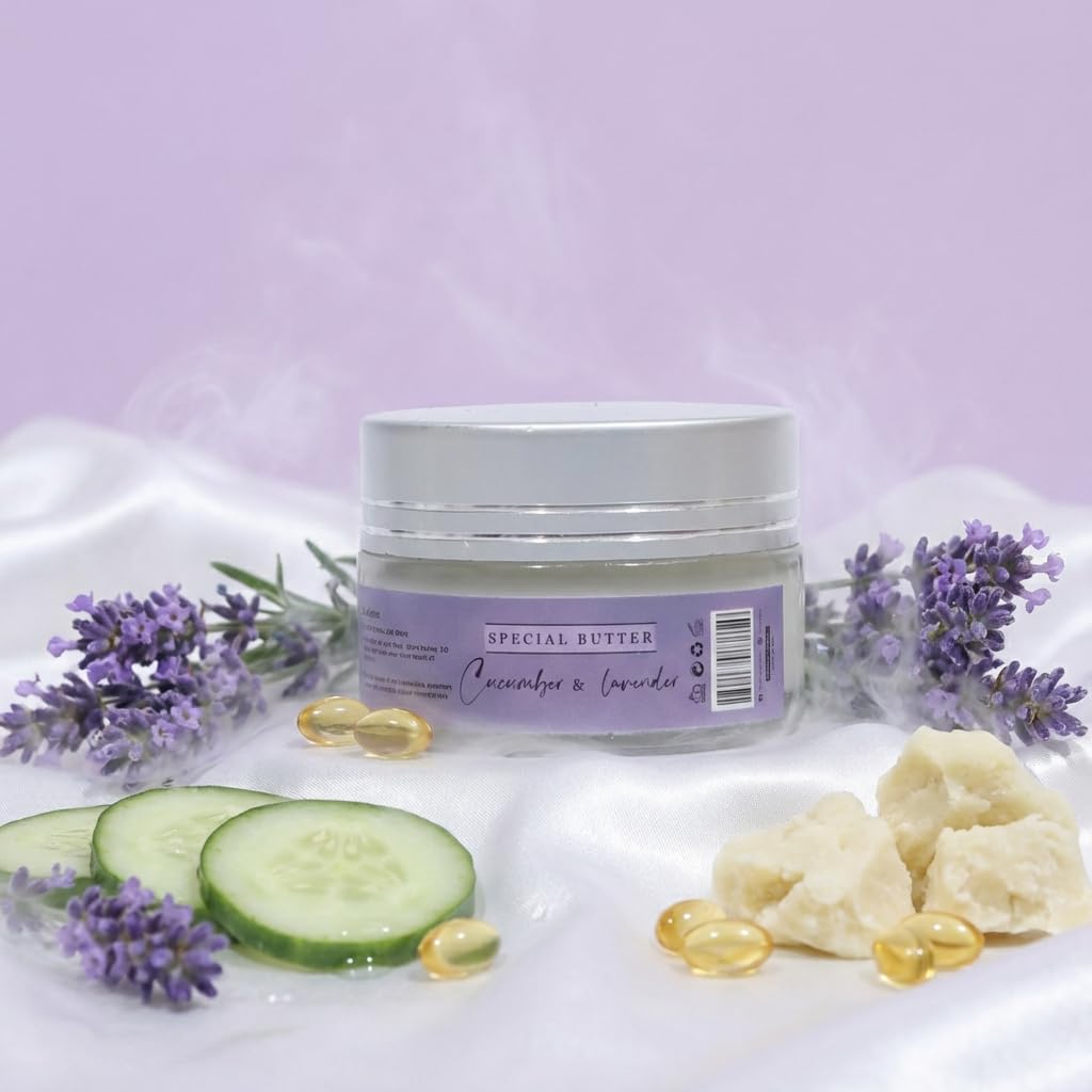 FLORÍNTO Special Butter – Brightening & Softening Cream for Underarm & Bikini Line – With Shea Butter, Vitamin E & Natural Oils – Gentle Hydration for Sensitive Skin – 40g (Lavender & Cucumber)