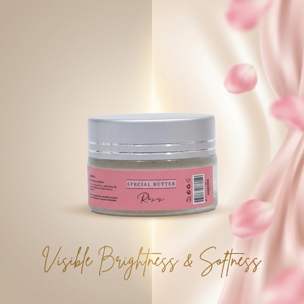 FLORÍNTO Special Butter – Brightening & Softening Cream for Underarm & Bikini Line – With Shea Butter, Vitamin E & Natural Oils – Gentle Hydration for Sensitive Skin – 40g (Rose)