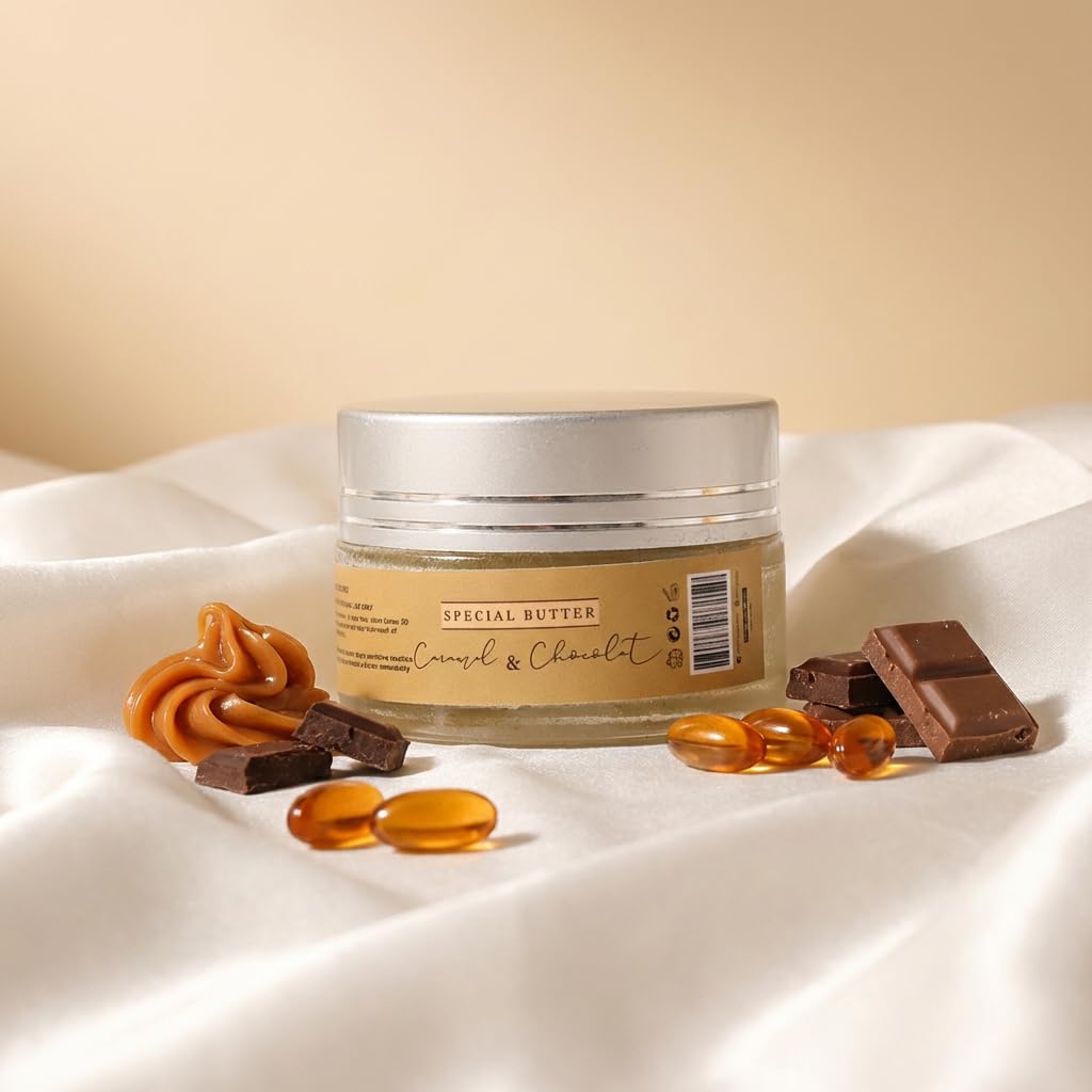 FLORÍNTO Special Butter – Brightening & Softening Cream for Underarm & Bikini Line – With Shea Butter, Vitamin E & Natural Oils – Gentle Hydration for Sensitive Skin – 40g (Caramel & Chocolate)