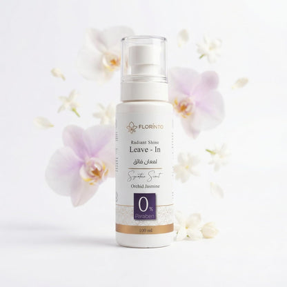 FLORÍNTO Leave-In Conditioner – Lightweight Cream with Jojoba, Almond, Coconut & Castor Oils – Hydrates, Detangles & Controls Frizz – Orchid & Jasmine Scent – No Rinse – 100 ml