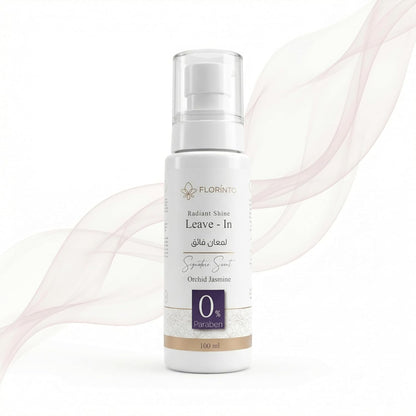 FLORÍNTO Leave-In Conditioner – Lightweight Cream with Jojoba, Almond, Coconut & Castor Oils – Hydrates, Detangles & Controls Frizz – Orchid & Jasmine Scent – No Rinse – 100 ml