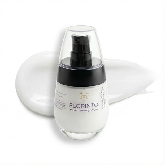 FLORÍNTO Mineral Beauty Serum – Hydrating & Firming Facial Serum with Dead Sea Minerals, Collagen & Argan Oil – Brightening & Moisturizing Skincare for All Skin Types