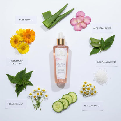 FLORÍNTO Facial Toner – Refreshing & Hydrating Toner with Dead Sea Minerals, Rose Water, Aloe Vera & Herbal Extracts – Balances Skin pH, Refines Pores & Soothes Sensitive Skin – 185 ml