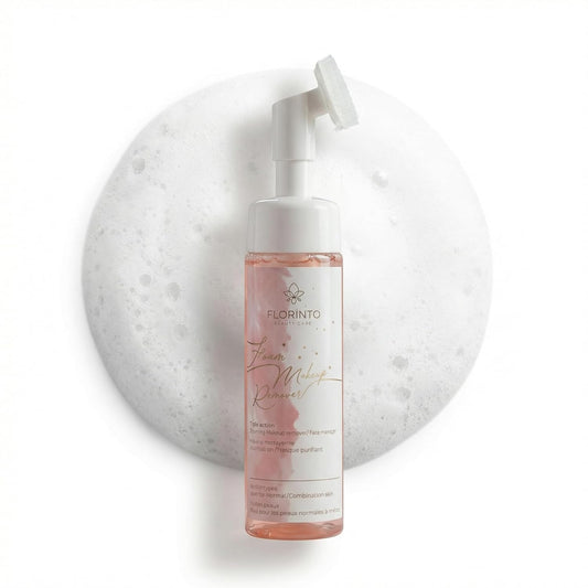 FLORÍNTO Foam Makeup Remover – Gentle Cleansing Foam with Honey Extract, Glycerin & Vitamin B5 – Removes Makeup & Impurities Without Drying – Hydrating, Soothing & Safe for All Skin Types – 200 ml