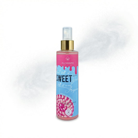 FLORÍNTO Body Mist – 24-Hour Freshness with Aloe Vera Gel – Hydrating, Aluminum-Free & Paraben-Free Spray for Sensitive Skin – Soothing, Non-Sticky & Gentle Formula – 200 ml (Sweet)