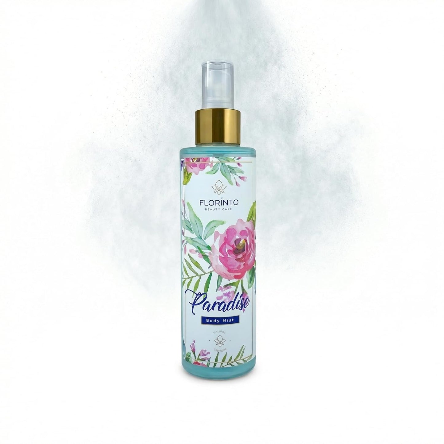 FLORÍNTO Body Mist – 24-Hour Freshness with Aloe Vera Gel – Hydrating, Aluminum-Free & Paraben-Free Spray for Sensitive Skin – Soothing, Non-Sticky & Gentle Formula – 200 ml (Paradise)