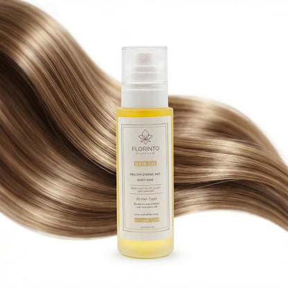 FLORÍNTO Nourishing Hair Oil – Lightweight Blend with Taramira, Black Seed, Aloe & Botanical Oils – Moisturizes Scalp, Reduces Frizz & Adds Shine – Pre-Wash Treatment for All Hair Types – 160 ml