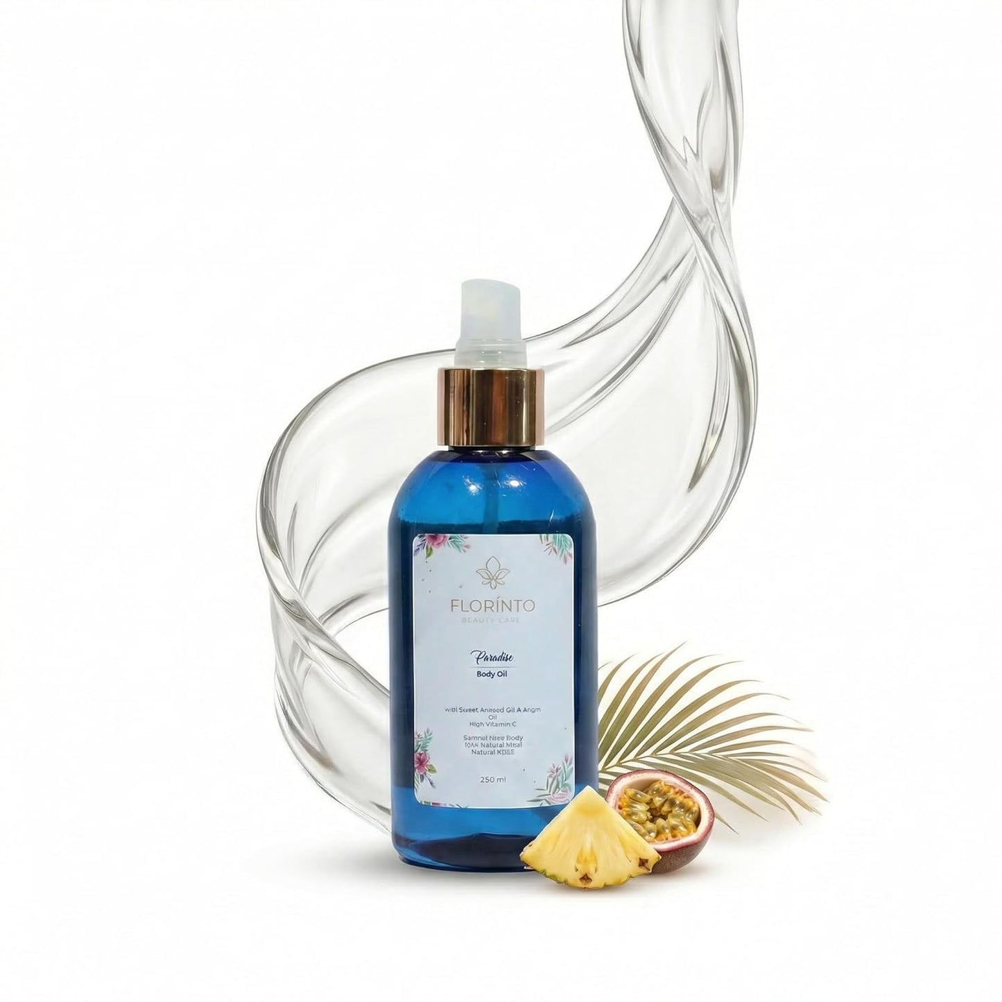 FLORÍNTO Body Oil – Hydrating & Nourishing Formula with Natural Oils & Vitamin E – Deep Moisture for Smooth & Glowing Skin – Fast Absorbing & Non-Greasy Formula – 200 ml (Paradise)