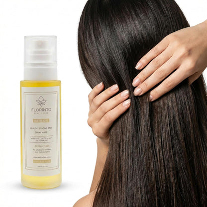 FLORÍNTO Nourishing Hair Oil – Lightweight Blend with Taramira, Black Seed, Aloe & Botanical Oils – Moisturizes Scalp, Reduces Frizz & Adds Shine – Pre-Wash Treatment for All Hair Types – 160 ml