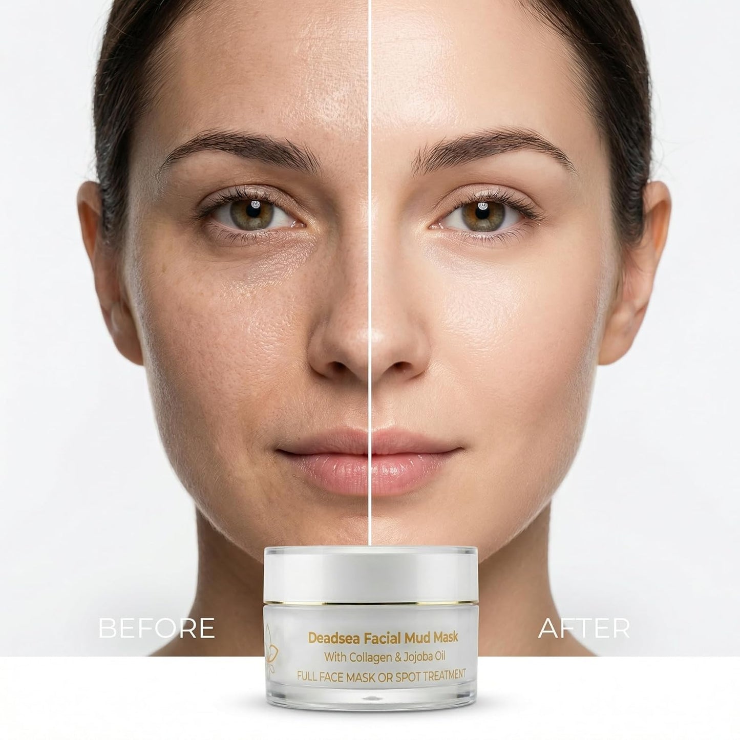 FLORÍNTO Dead Sea Mud Mask – Deep Pore Cleansing Face Mask with Almond Oil, Aloe Vera & Vitamin E – Detoxifying, Purifying & Mineral-Rich Skin Treatment – 70g